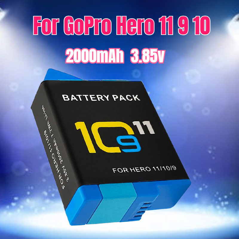 Drone Camera Action - 3.85V 2000mAh バッテリー GoPro Hero 10、GoPro