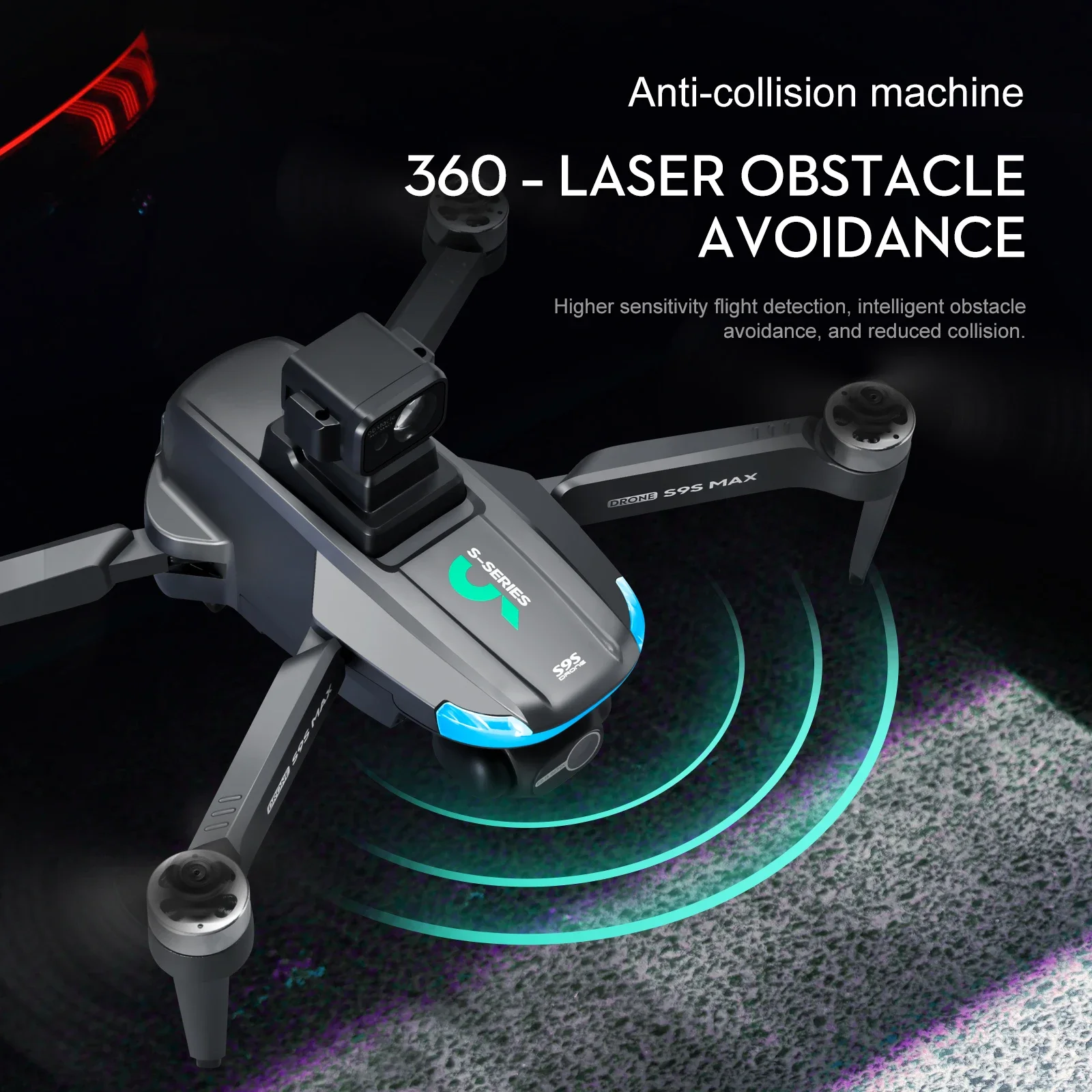 新しい S9S MAX ミニドローン 4K 2 軸 PTZ  - Drone Camera Night Vision のレビューと価格
