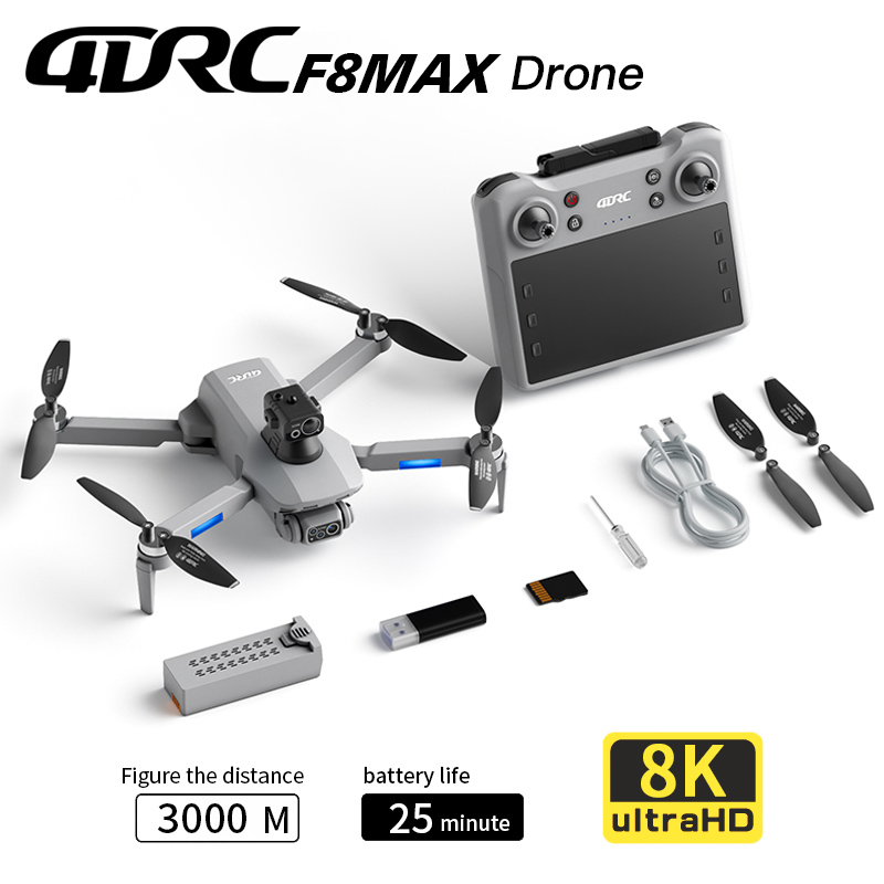 F8 MAX GPSドローン プロフェッショナル 8Kカメラ - Drone Camera Professional のレビューと価格